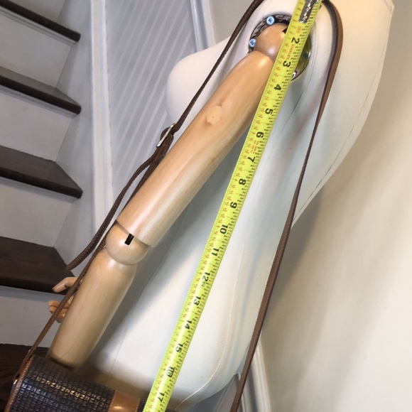 TED LAPIDUS Paris Monogram Embossed Vinyl Leather Crossbody Messenger Bag RARE - Picture 11 of 17